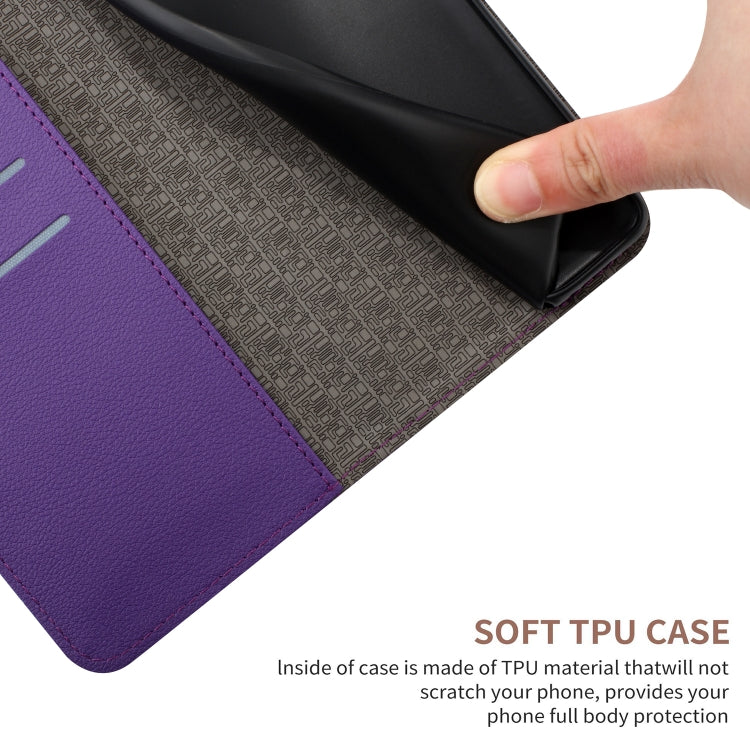 For Motorola Moto G Power 5G 2024 Rhombic Grid Texture Leather Phone Case(Purple) by buy2fix