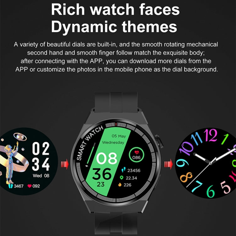 GT3 Smart Bracelet, 1.5 inch Smart Watch, Bluetooth Call / Heart Rate / Blood Pressure / Blood Oxygen(Black) - Smart Watches by buy2fix | Online Shopping UK | buy2fix