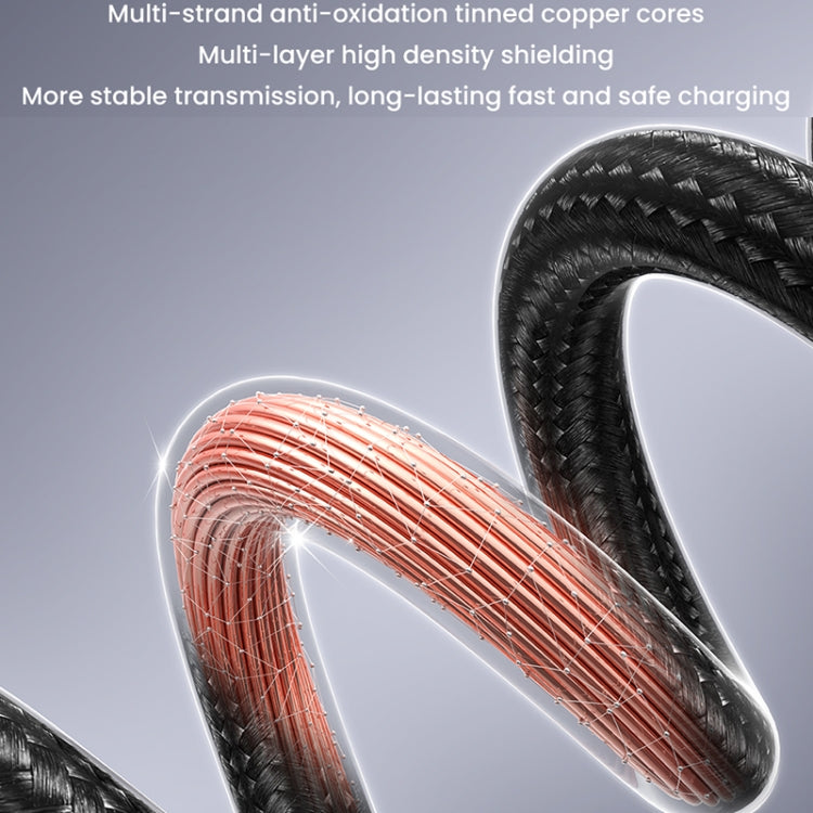 USAMS US-SJ667 USB To 8 Pin 2.4A Fast Charge Data Cable, Length: 1.2m(Black) by USAMS