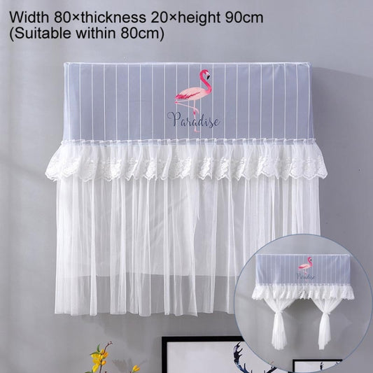 Do Not Take Dust-proof And Anti Direct Blowing Simple Wind Hanging Machine Air Conditioner Moon Cover, Size:Width 80 × Thickness 20 × Height 90cm(Striped Flamingo) by buy2fix