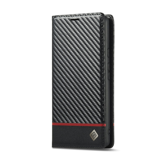 For Google Pixel 8a LC.IMEEKE Carbon Fiber Leather Phone Case(Horizontal Black) by LC.IMEEKE