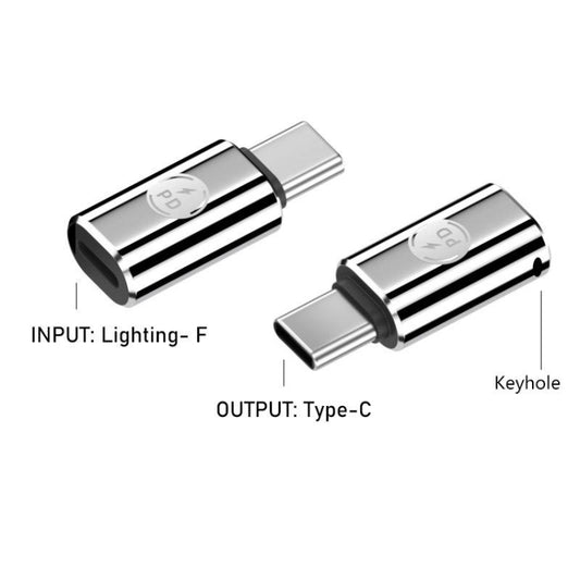 PD27W USB-C / Type-C to 8 Pin Adapter(Silver) by buy2fix