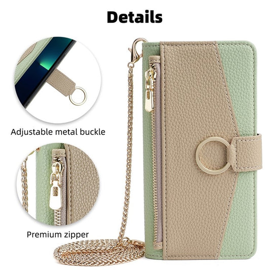 For Samsung Galaxy S24 Ultra 5G Crossbody Litchi Texture Leather Phone Case(Green) by buy2fix