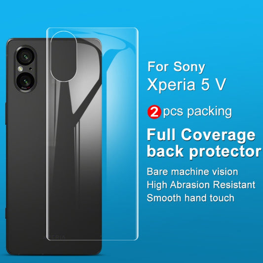 For Sony Xperia 5 V 2pcs imak Curved Hydrogel Film Pnone Back Protector by imak