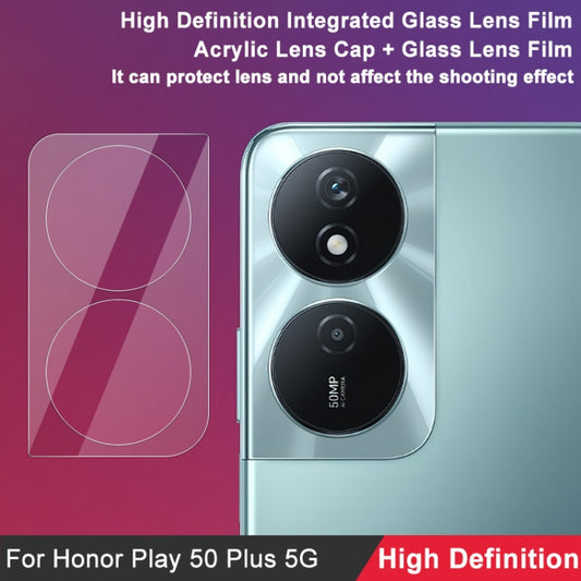 For Honor Play 50 Plus imak Integrated Rear Camera Lens Tempered Glass Film with Lens Cap by imak