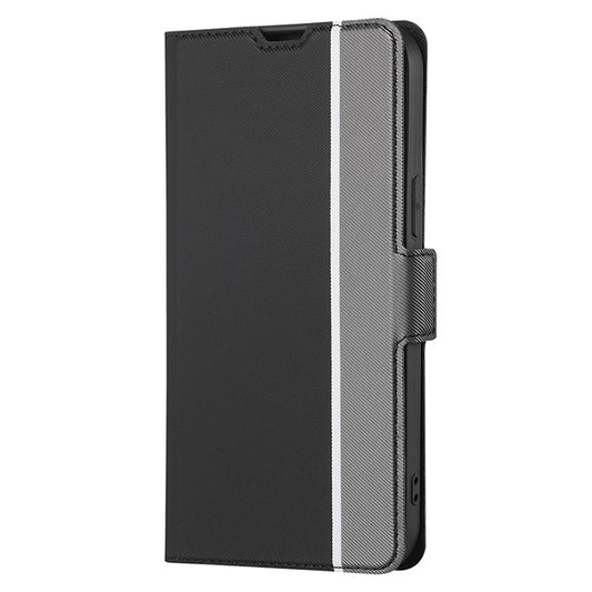 For Motorola Moto G Play 4G 2024 Twill Texture Side Button Leather Phone Case(Black) by buy2fix