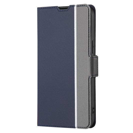For Motorola Edge 5G 2024 Twill Texture Side Button Leather Phone Case(Blue) by buy2fix