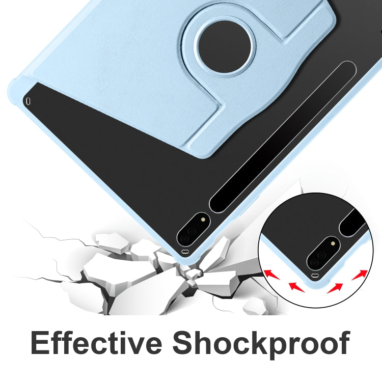 For Samsung Galaxy Tab S10+ / S9+ Acrylic 360 Degree Rotation Holder Tablet Leather Case(Ice Blue) by buy2fix