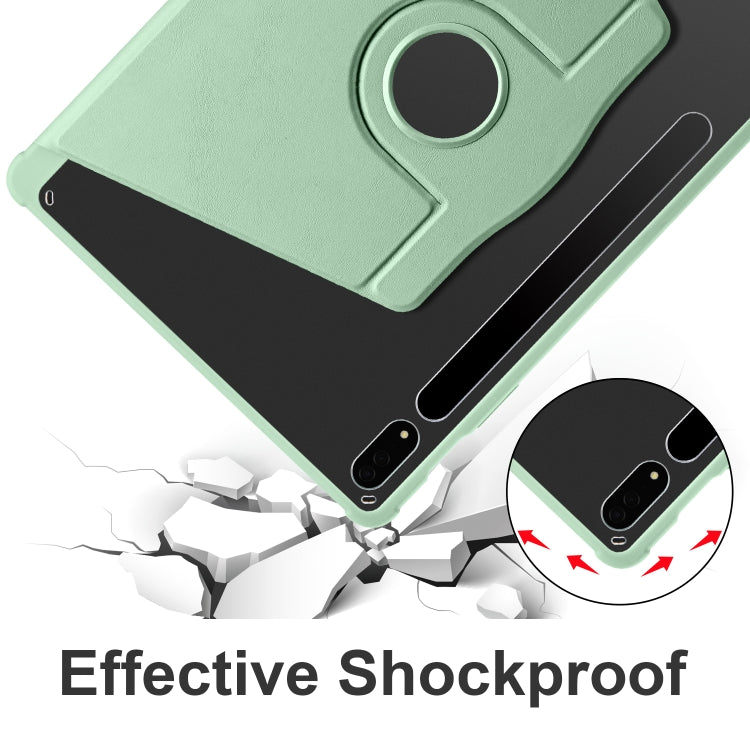 For Samsung Galaxy Tab S8+ X800 Acrylic 360 Degree Rotation Holder Tablet Leather Case(Matcha Green) by buy2fix