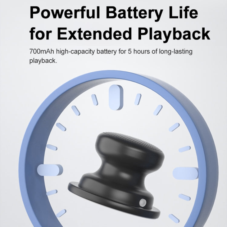 EWA A117 Portable Mini Magnetic Phone Holder Bluetooth Metal Speaker(Blue) by EWA