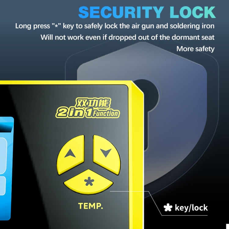 Mechanic 861DS 2 in 1 Dual Function Hot Air Gun Electric Soldering Iron Rework Station, Plug:EU by MECHANIC