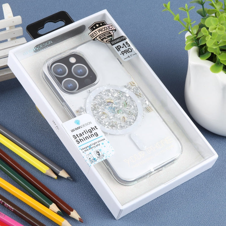 For iPhone 15 Pro DFANS DESIGN Magsafe Magnetic Starlight Shining Phone Case(Silver Foil Shell) by DFANS DESIGN
