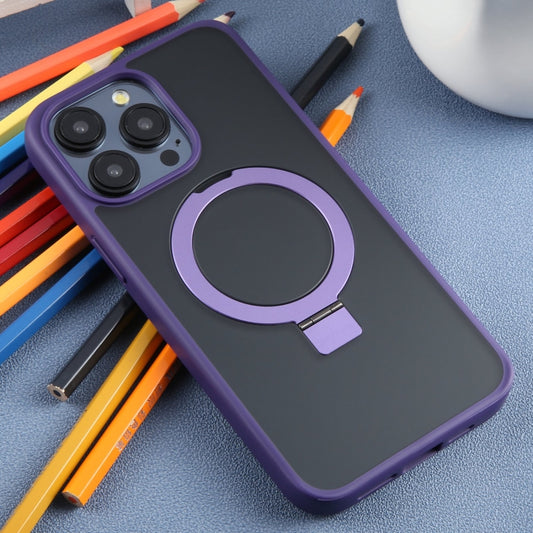For iPhone 15 Pro DFANS DESIGN Frosted Magsafe Magnetic Holder Phone Case(Purple) by DFANS DESIGN
