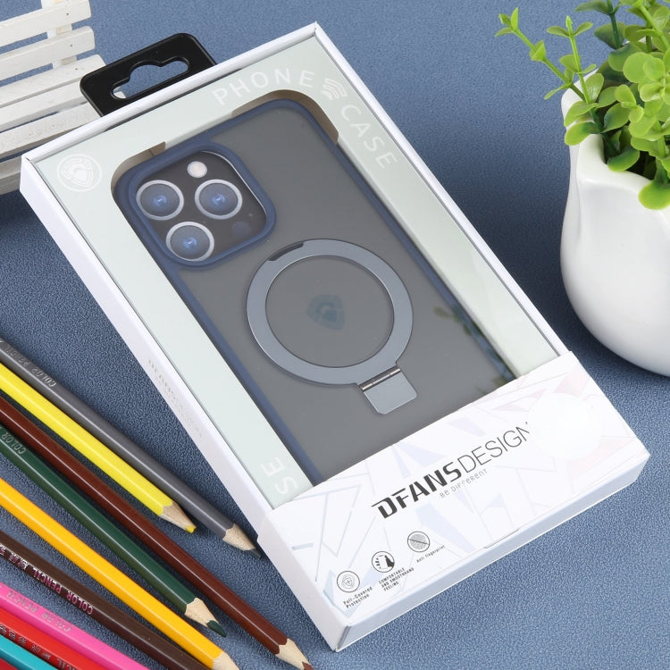 For iPhone 15 Pro DFANS DESIGN Frosted Magsafe Magnetic Holder Phone Case(Blue) by DFANS DESIGN