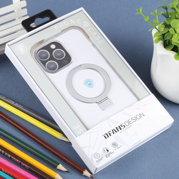 For iPhone 15 Pro DFANS DESIGN Frosted Magsafe Magnetic Holder Phone Case(Transparent) by DFANS DESIGN