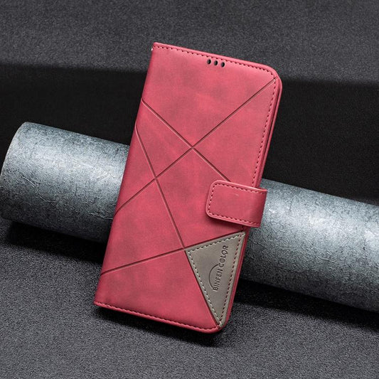 For Tecno POP 9 5G / Spark 30C 5G Magnetic Buckle Rhombus Texture Leather Phone Case(Red) by buy2fix