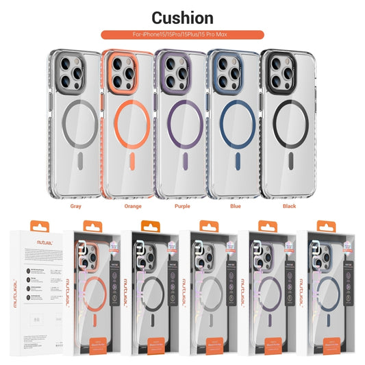 For iPhone 15 Pro Max Mutural Cushion Series MagSafe Magnetic Phone Case(Orange) by Mutural