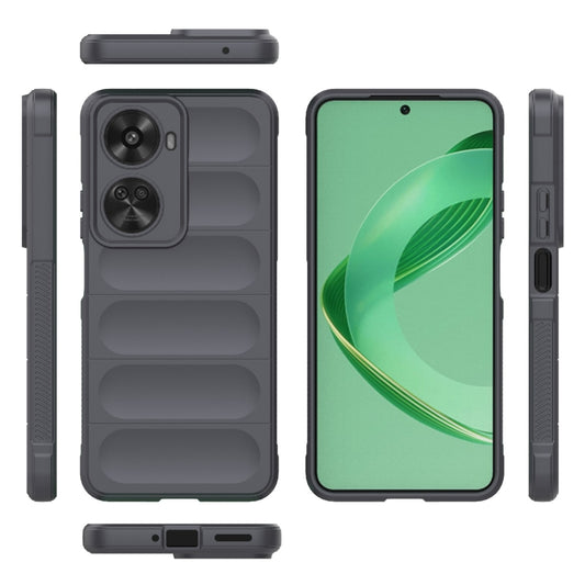 For Huawei nova 11 SE Magic Shield TPU + Flannel Phone Case(Dark Grey) by buy2fix