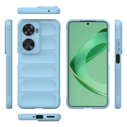 For Huawei nova 11 SE Magic Shield TPU + Flannel Phone Case(Light Blue) by buy2fix