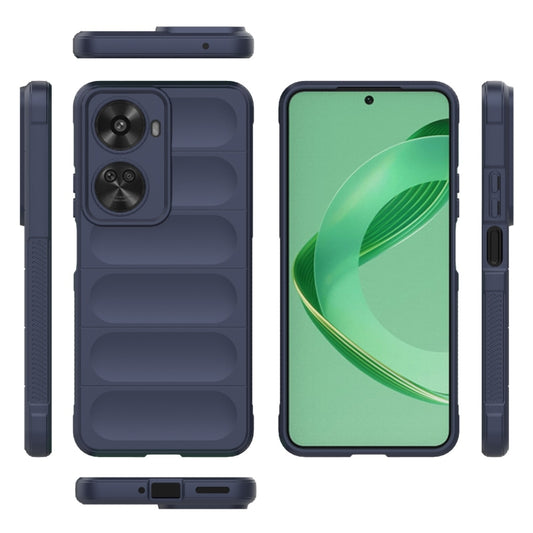 For Huawei nova 11 SE Magic Shield TPU + Flannel Phone Case(Dark Blue) by buy2fix