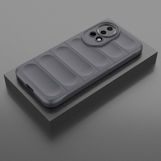 For Huawei nova 12 5G Magic Shield TPU + Flannel Phone Case(Dark Grey) by buy2fix