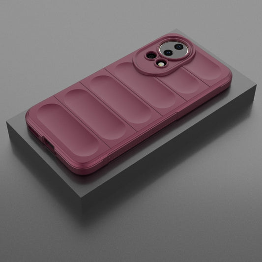 For Huawei nova 12 5G Magic Shield TPU + Flannel Phone Case(Wine Red) by buy2fix