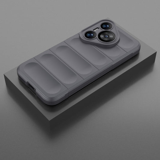 For Huawei Pura 70 Magic Shield TPU + Flannel Phone Case(Dark Grey) by buy2fix