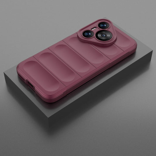For Huawei Pura 70 Magic Shield TPU + Flannel Phone Case(Wine Red) by buy2fix