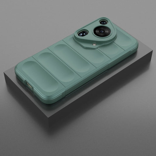For Huawei Pura 70 Ultra Magic Shield TPU + Flannel Phone Case(Dark Green) by buy2fix