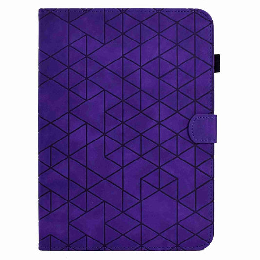 For Samsung Galaxy Tab A8 2022 SM-X200 Rhombus TPU Smart Leather Tablet Case(Purple) by buy2fix