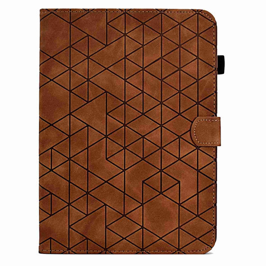 For Samsung Galaxy Tab A8 2022 SM-X200 Rhombus TPU Smart Leather Tablet Case(Brown) by buy2fix