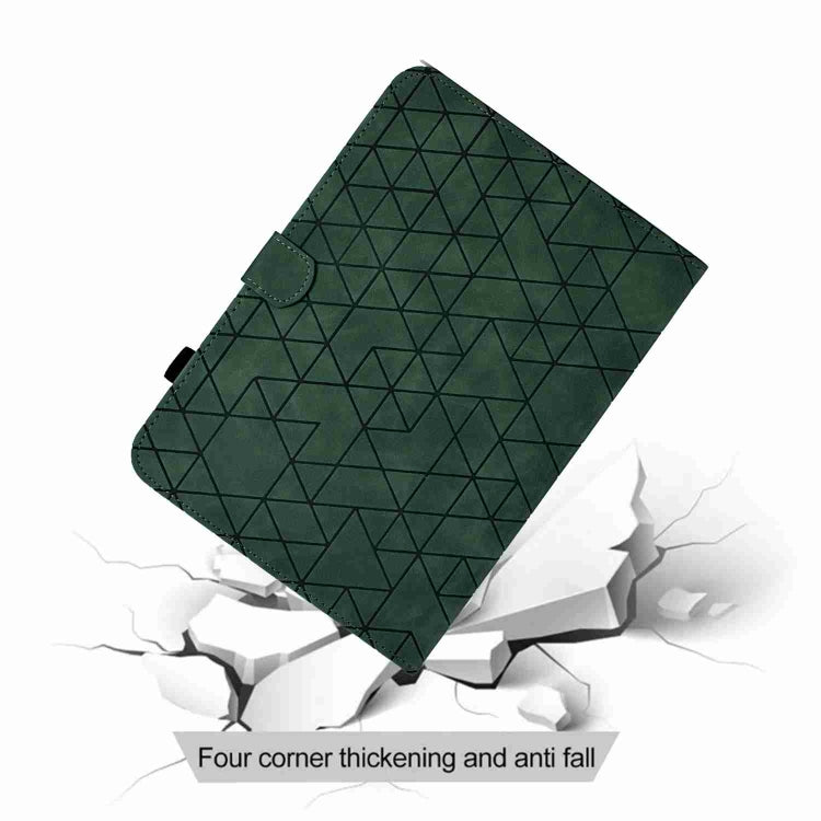 For Samsung Galaxy Tab A 10.5 T590 Rhombus TPU Smart Leather Tablet Case(Green) by buy2fix