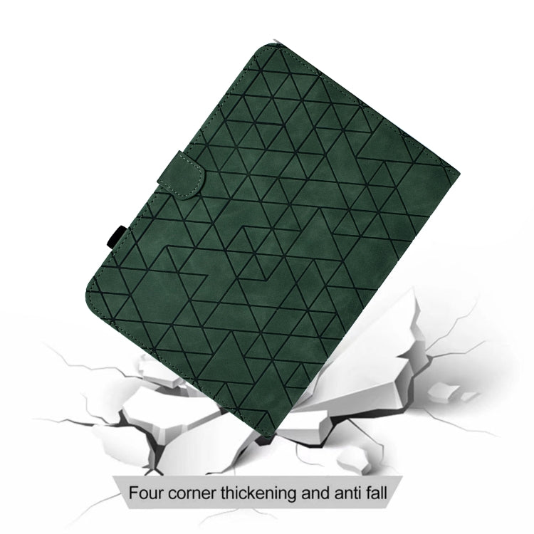 For iPad Pro 11 2025 / 2024 Rhombus TPU Smart Leather Tablet Case(Green) by buy2fix