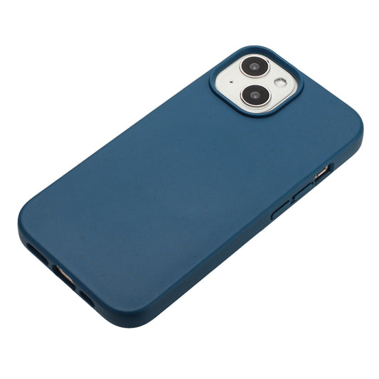 For iPhone 15 Plus Wheat MagSafe Magnetic Straw Material + TPU Phone Case(Blue) by buy2fix