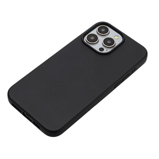 For iPhone 14 Pro Wheat MagSafe Magnetic Straw Material + TPU Phone Case(Black) by buy2fix