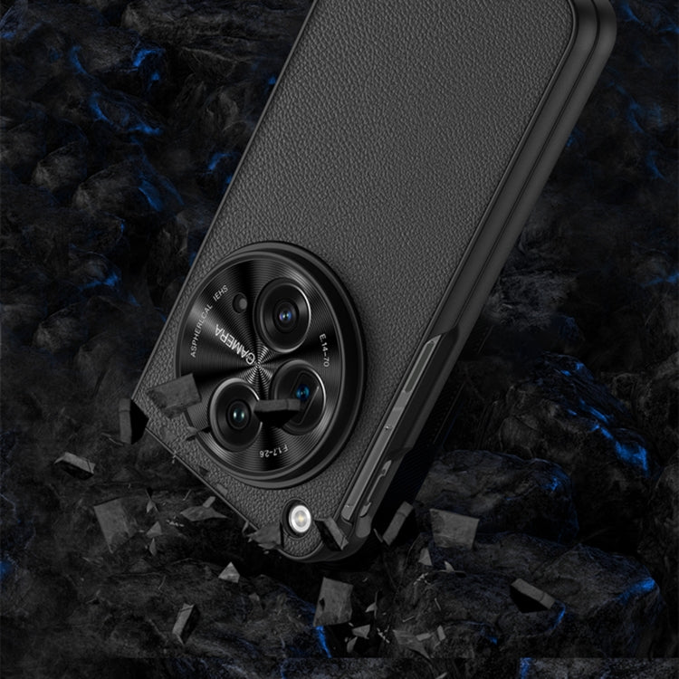 For OPPO Find N3 / OnePlus Open GKK Integrated Ultra-thin Plain Leather Phone Case(Black) by GKK