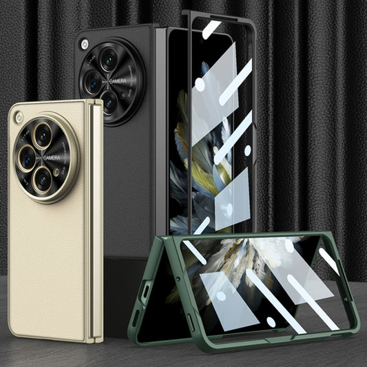 For OPPO Find N3 / OnePlus Open GKK Integrated Ultra-thin Plain Leather Phone Case(Green) by GKK