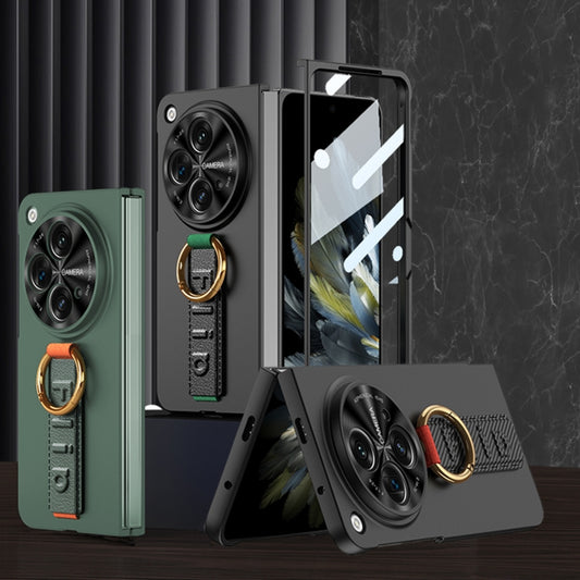 For OPPO Find N3 / OnePlus Open GKK Integrated Ultrathin Shockproof Phone Case with Ring Wrist Strap(Black) by GKK