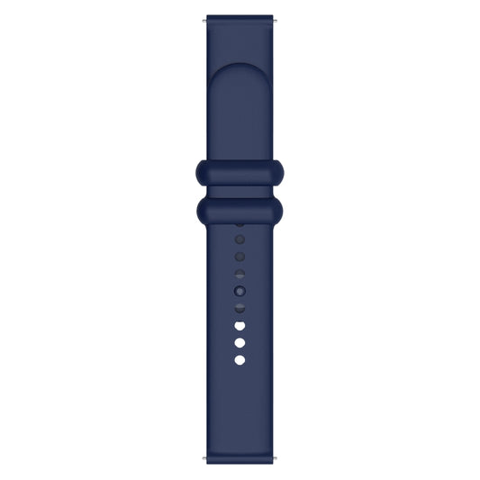 18mm Universal Solid Color Reverse Buckle Silicone Watch Band(Dark Blue) - 18mm Bands by buy2fix | Online Shopping UK | buy2fix