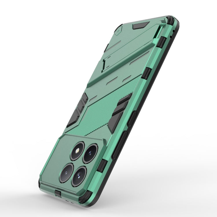 For Xiaomi Redmi K70 5G Punk Armor 2 in 1 PC + TPU Phone Case with Holder(Green) by buy2fix