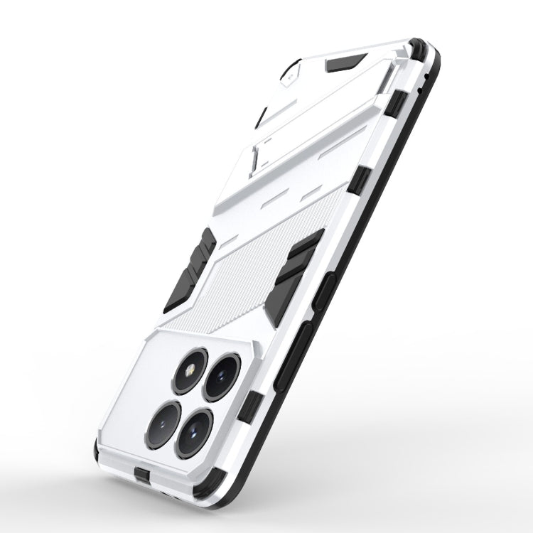 For Xiaomi Redmi K70 5G Punk Armor 2 in 1 PC + TPU Phone Case with Holder(White) by buy2fix