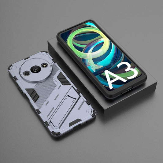 For Xiaomi Redmi A3 4G Global Punk Armor 2 in 1 PC + TPU Phone Case with Holder(Grey) by buy2fix