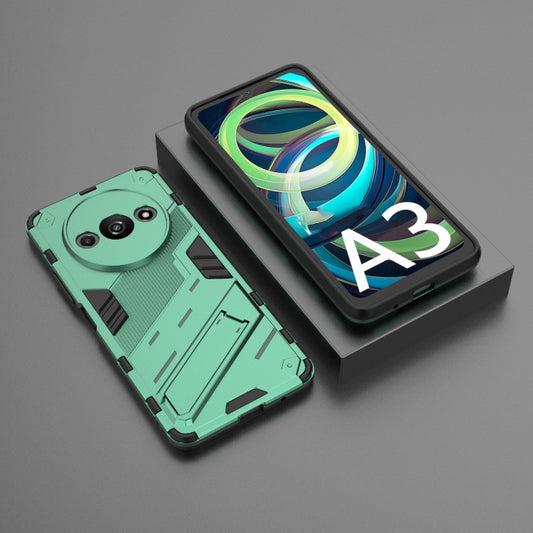 For Xiaomi Redmi A3 4G Global Punk Armor 2 in 1 PC + TPU Phone Case with Holder(Green) by buy2fix