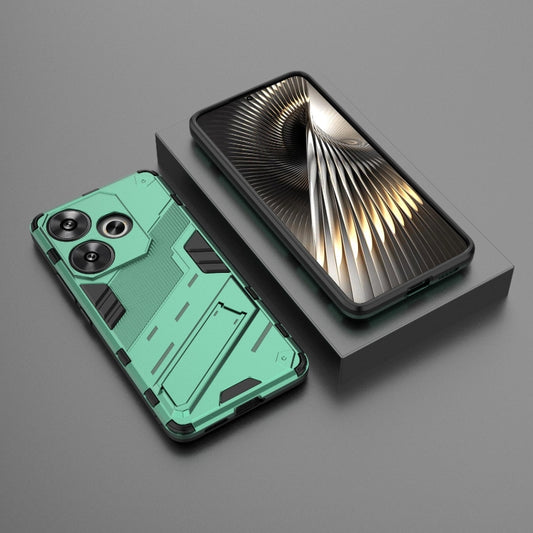 For Xiaomi Redmi Turbo 3 5G Punk Armor 2 in 1 PC + TPU Phone Case with Holder(Green) by buy2fix