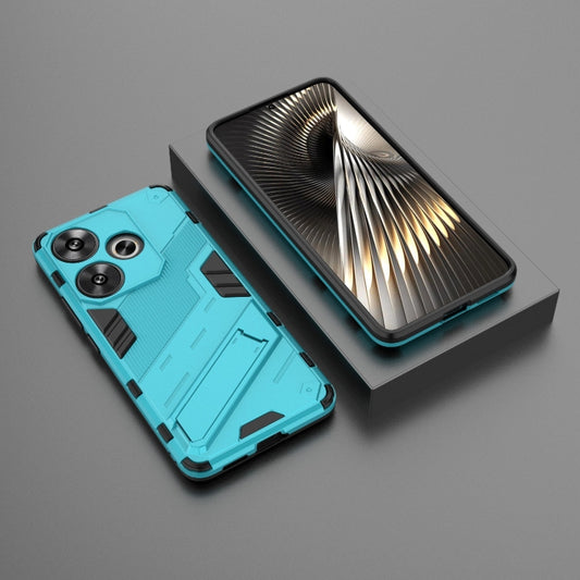 For Xiaomi Redmi Turbo 3 5G Punk Armor 2 in 1 PC + TPU Phone Case with Holder(Blue) by buy2fix