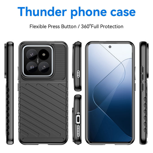 For Xiaomi 14 Pro Thunderbolt Shockproof Soft TPU Phone Case(Black) by buy2fix