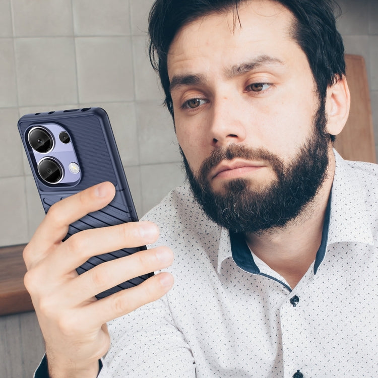 For Xiaomi Redmi Note 13 Pro 4G Thunderbolt Shockproof Soft TPU Phone Case(Blue) by buy2fix