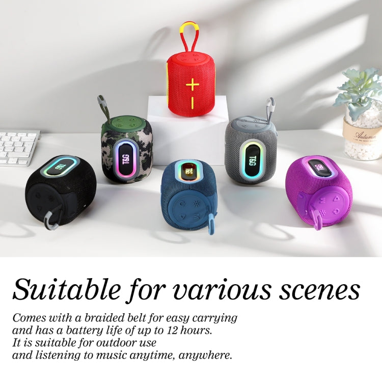 T&G TG664 LED Portable Subwoofer Wireless Bluetooth Speaker(Black) by T&G
