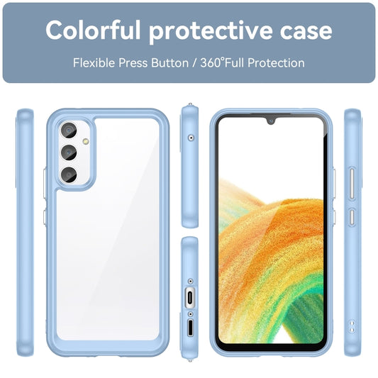 For Samsung Galaxy A25 5G Colorful Series Acrylic Hybrid TPU Phone Case(Blue) by buy2fix