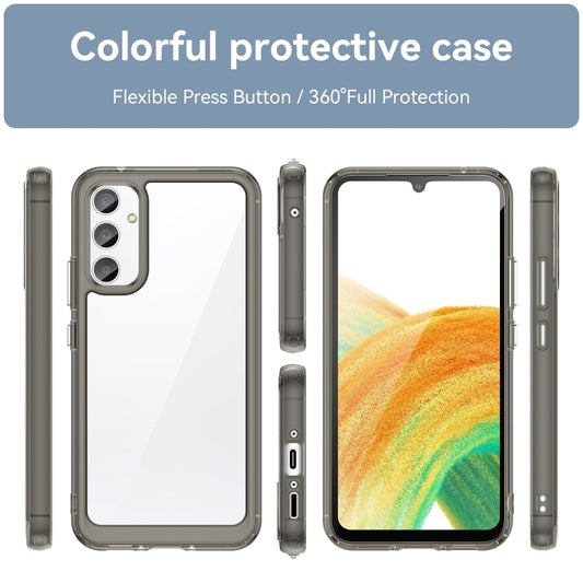 For Samsung Galaxy A25 5G Colorful Series Acrylic Hybrid TPU Phone Case(Transparent Grey) by buy2fix